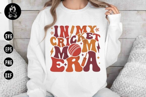 In My Cricket Mom Era Retro SVG PNG