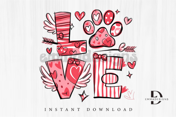 Valentine Love Brushstroke Png, Dog Love